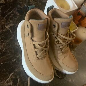 Tan High-Top Sneakers
